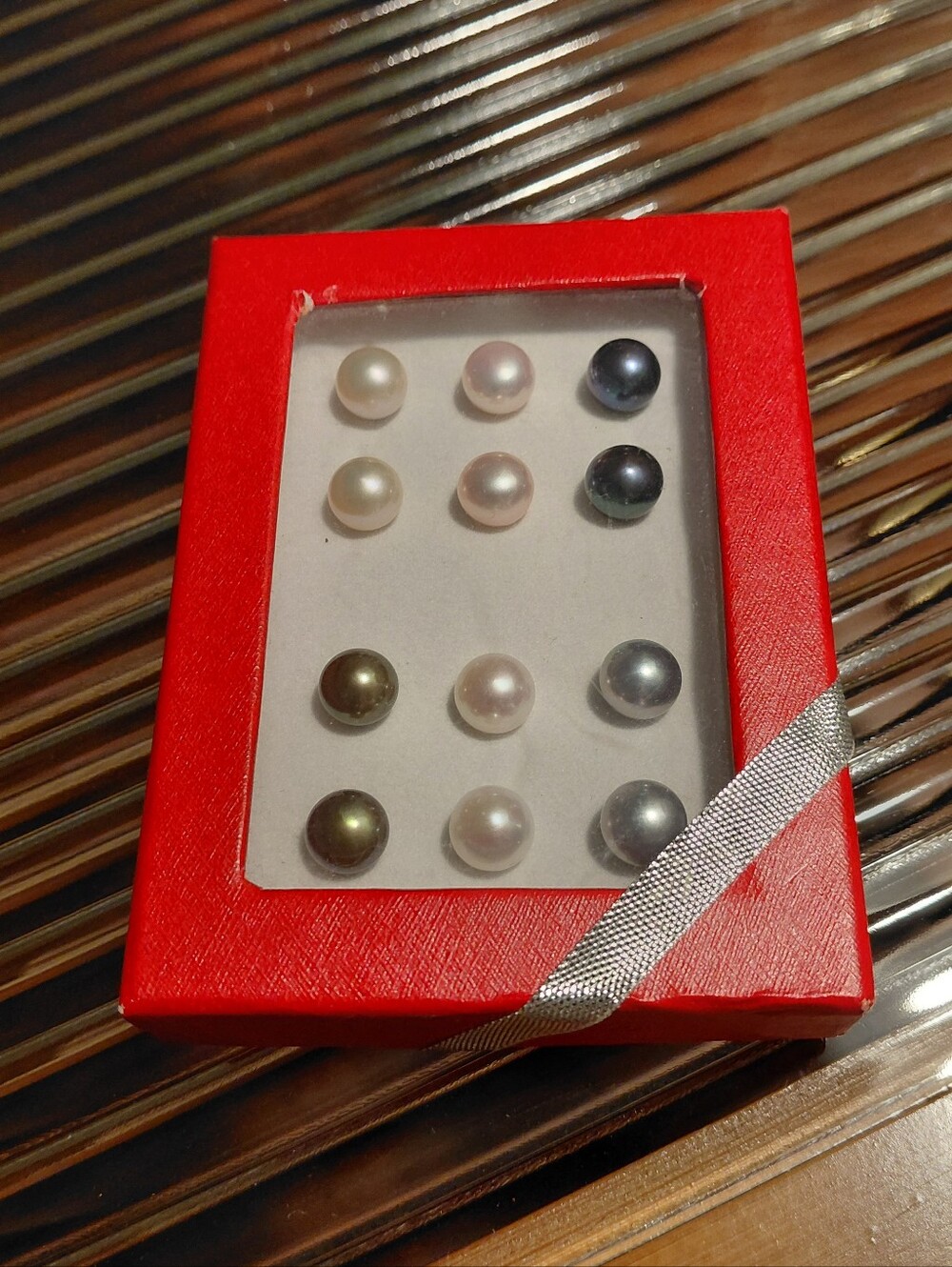 Cultured Fresh Water Pearl Earring Set. Six Pairs With Sterling Post And Backing